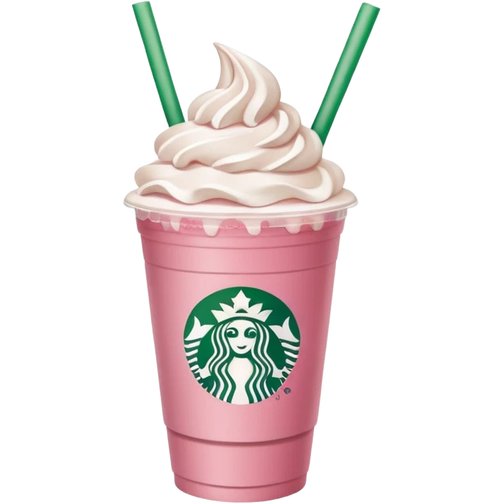 Pink Strawberry Frappe Starbucks  emoji