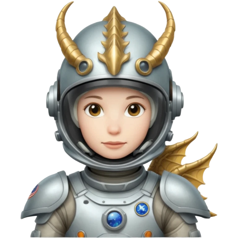 closed helmet astronaut riding dragon emoji