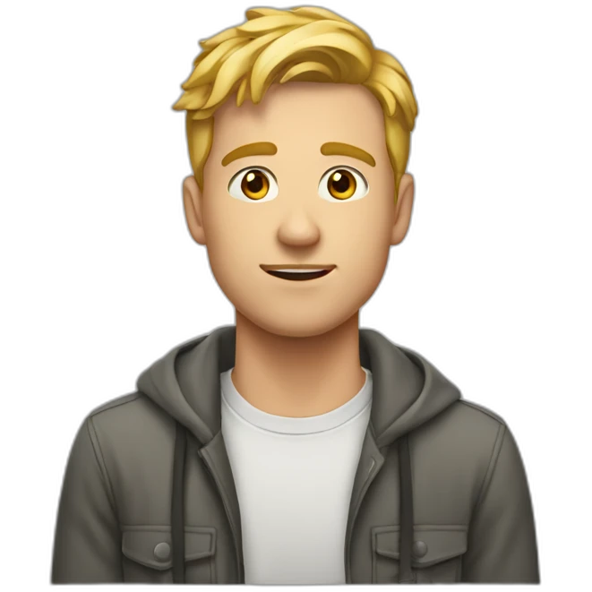 20 year old white man emoji