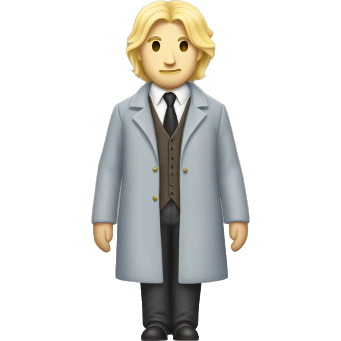 Nearly Headless Nick from Harry Potter with blonde hair and blonde mustache emoji