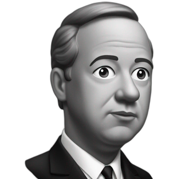realist black and white alfred hitchcock emoji