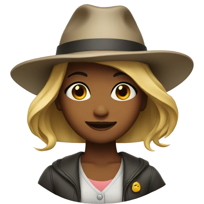 Girl with hat emoji