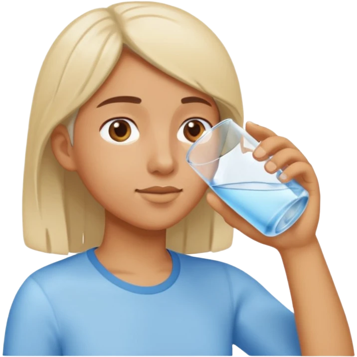 persona bebiendo agua emoji
