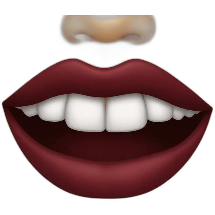 dark red lips emoji
