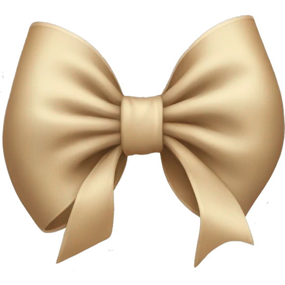 Beige bow emoji