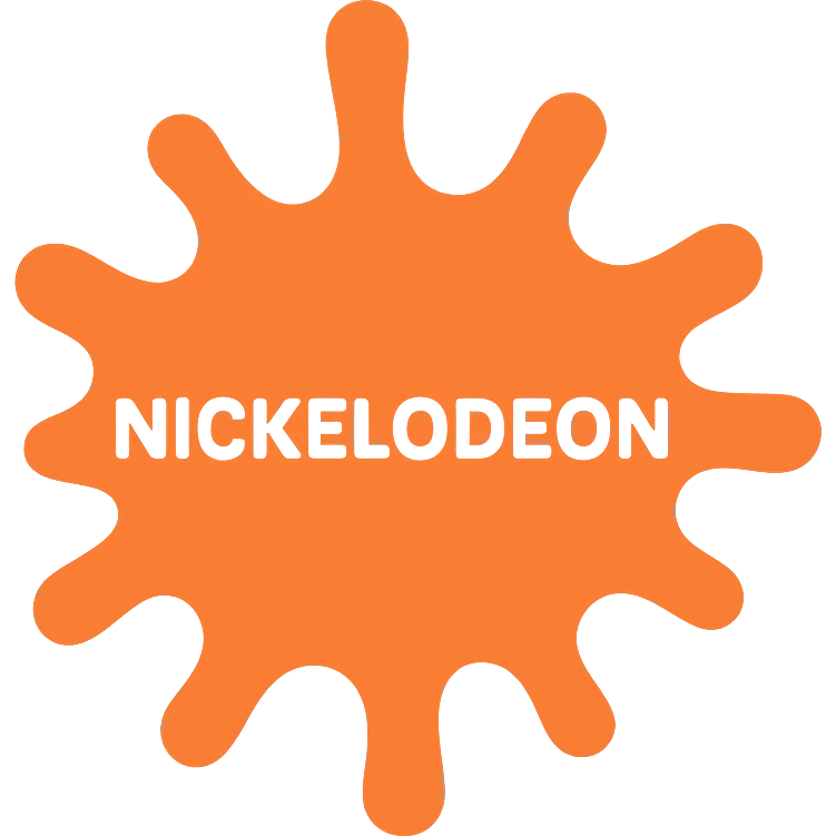 flat icon of Nickelodeon logo, rounded edges, minimal, orange and white emoji
