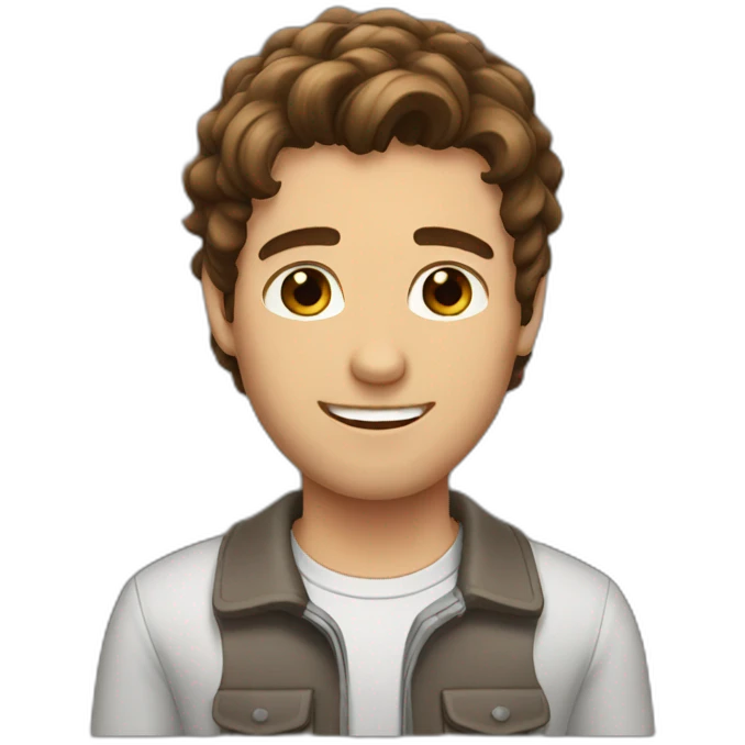Guys with brown hair  emoji