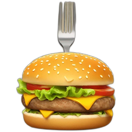burger-with-fork emoji