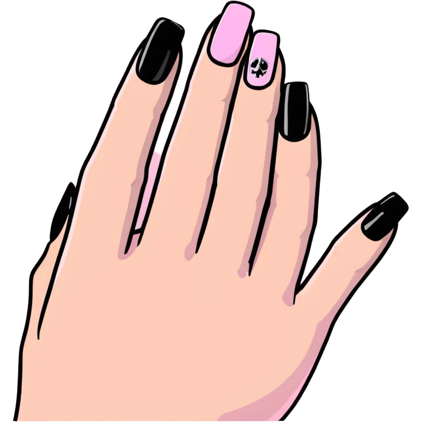 pink gothic nails emoji