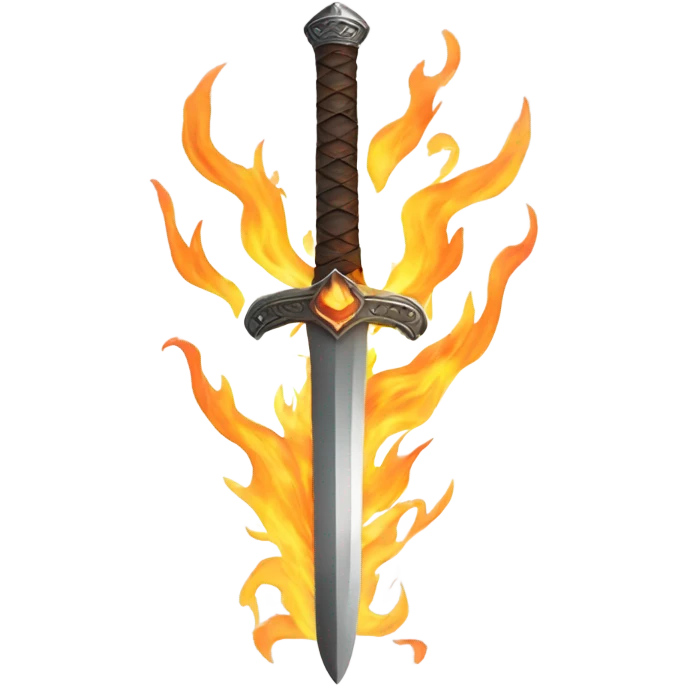 Sword on fire emoji