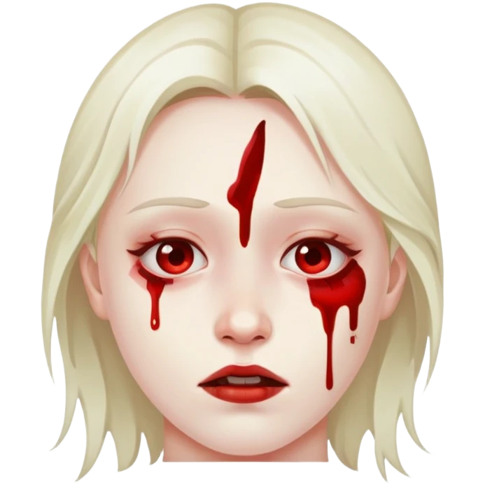 Blood smeared face  emoji