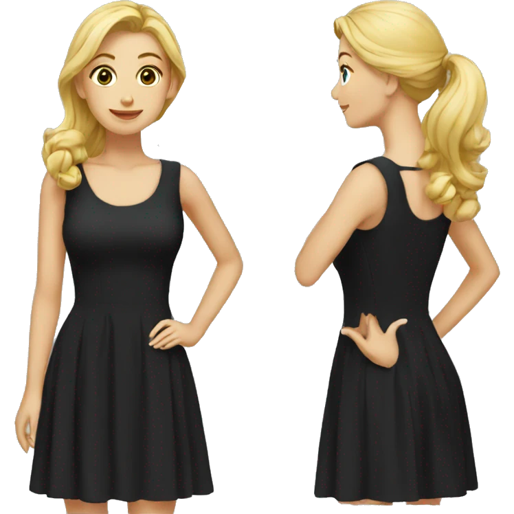 rack with black dress emoji