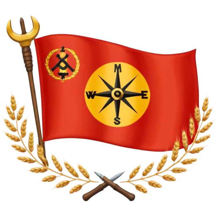 The flag of East Germany (the German Democratic Republic or GDR) consisted of the traditional German black, red, and gold horizontal tricolor, distinguished by a central emblem of a Centered in the red band, the national emblem featured a hammer, a compass, wreath of wheat. emoji