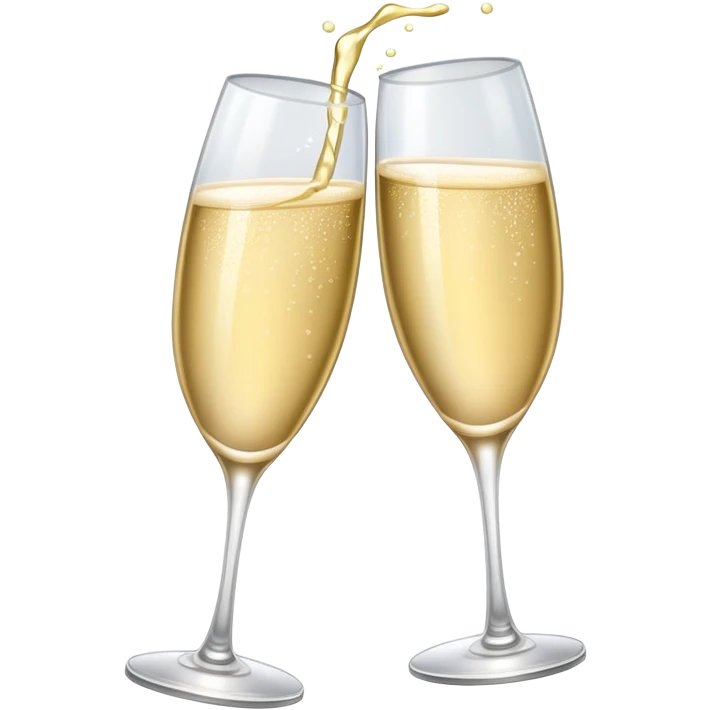 Two glasses of champagne cheering emoji