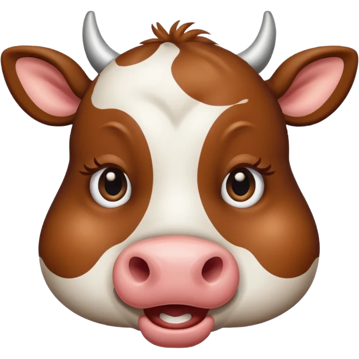 Cow winking emoji