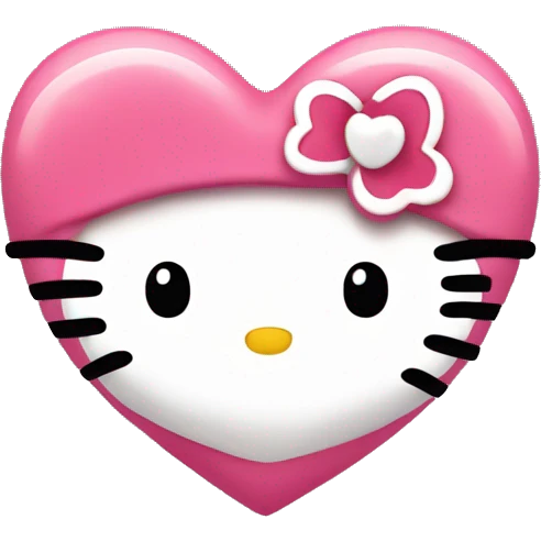 hello kitty heart emoji