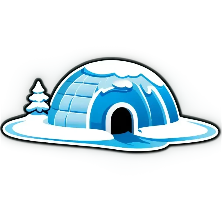 Ice Iglo Hotel mit Rutsche emoji