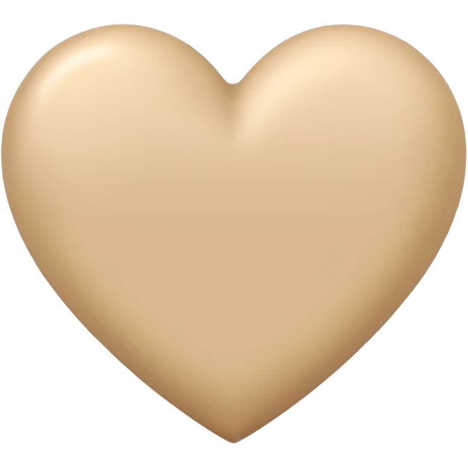 corazón beige emoji