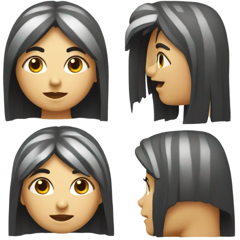 Garota gótica com franja emoji