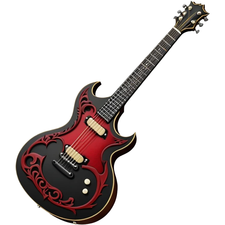 vampire-themed guitar with fangs and dark gothic details emoji