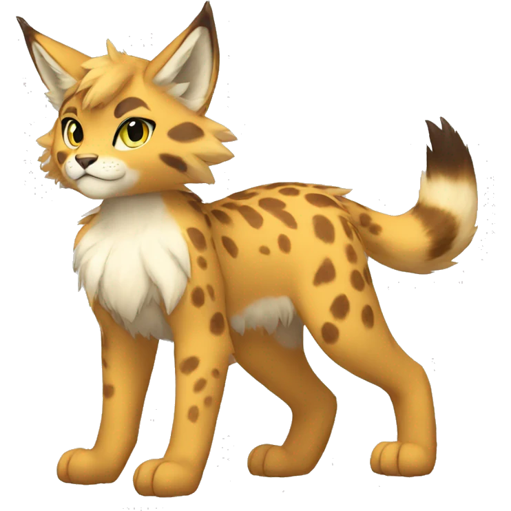 Anthro Fur-Sona Lynx-Fakémon Full Body emoji