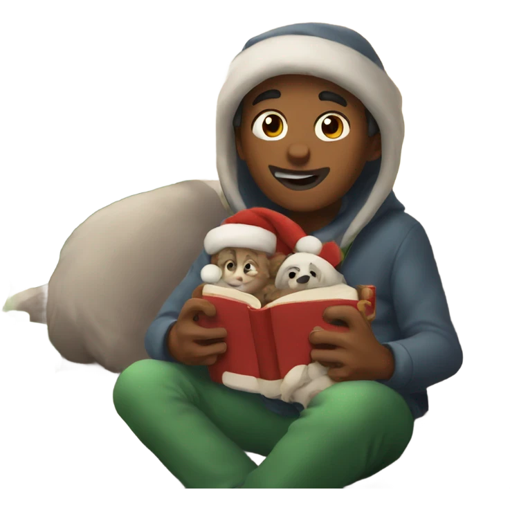 A cozy Christmas emoji