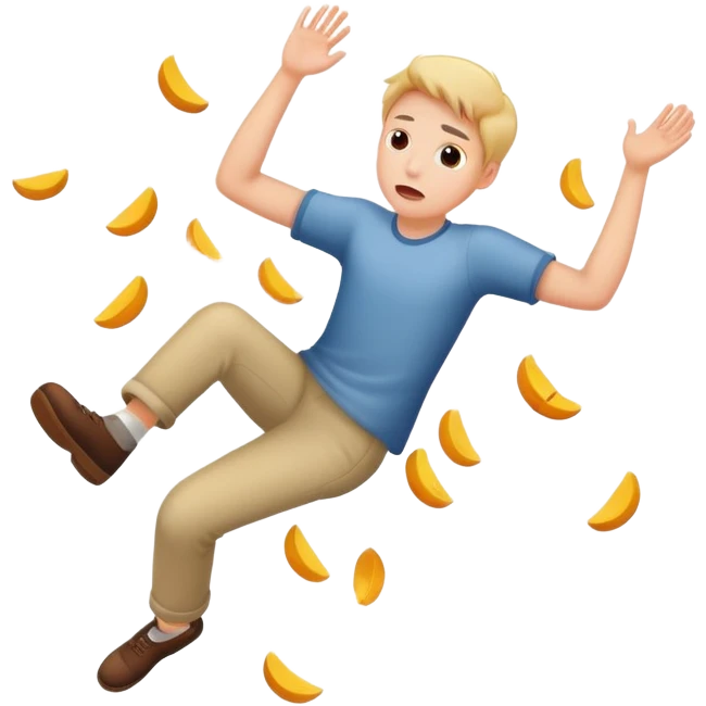 Person falling down emoji