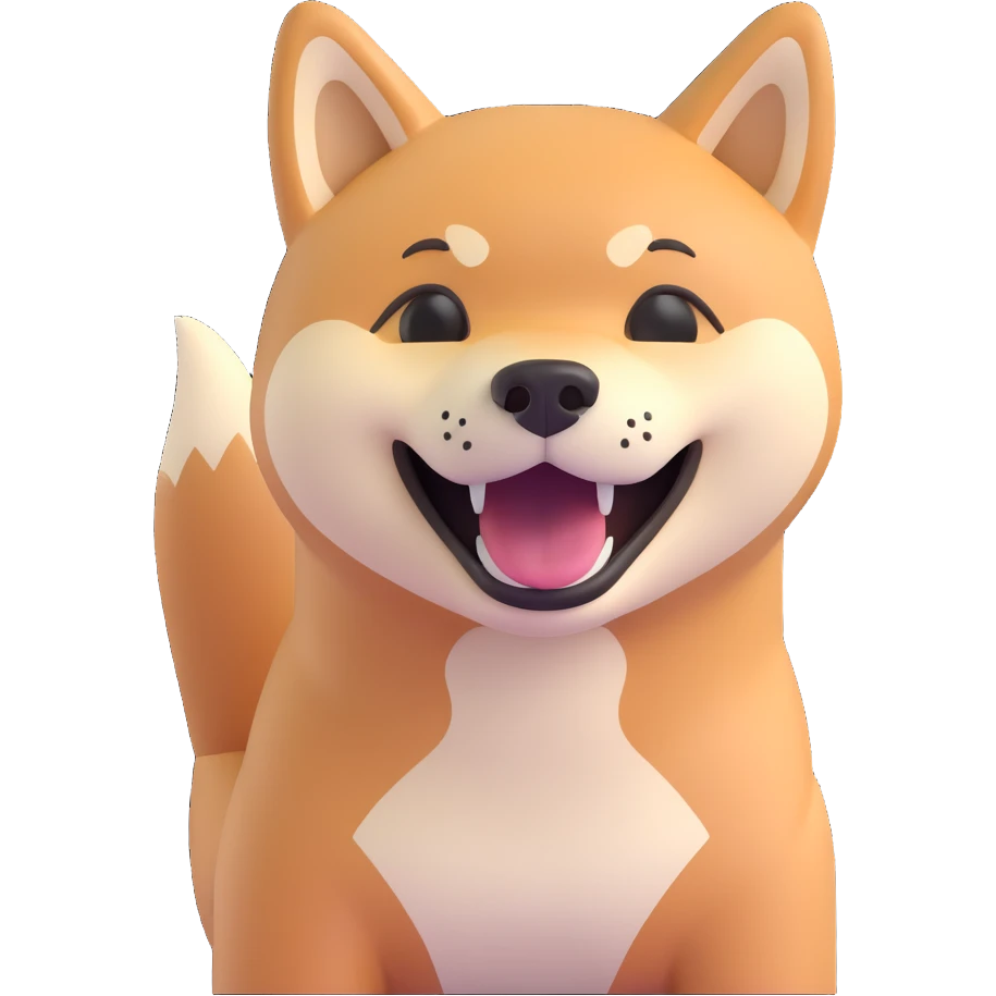 shiba inu laughing emoji