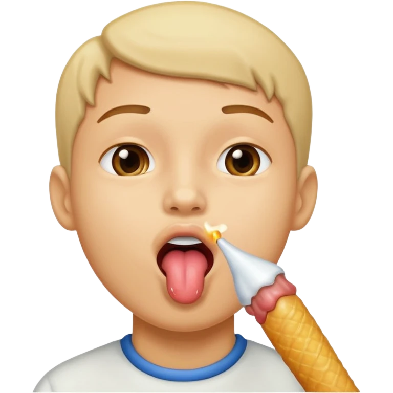 tongue licking the tip of a penis emoji