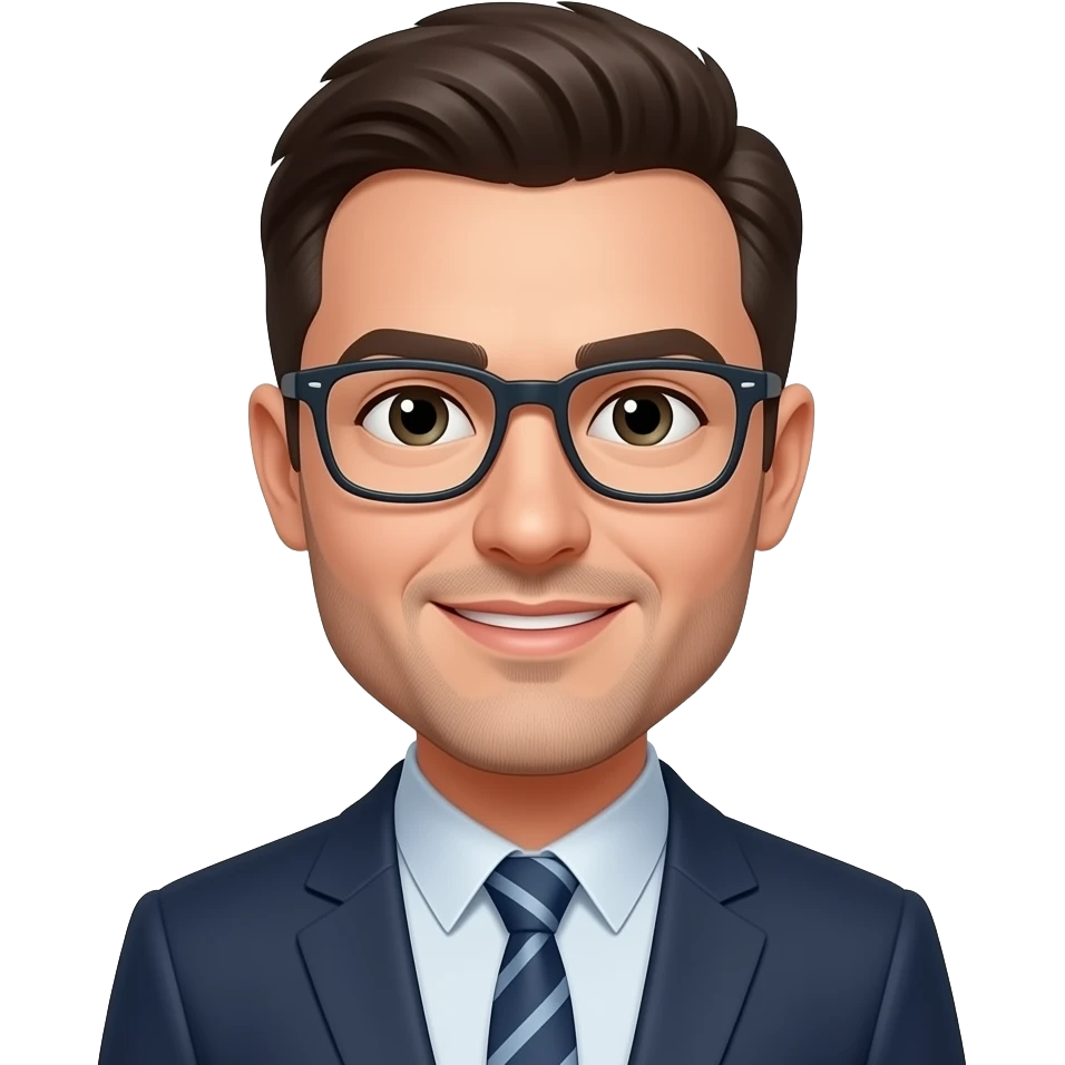 This man with glasses emoji