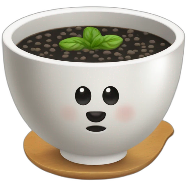 Black Lentil soup emoji