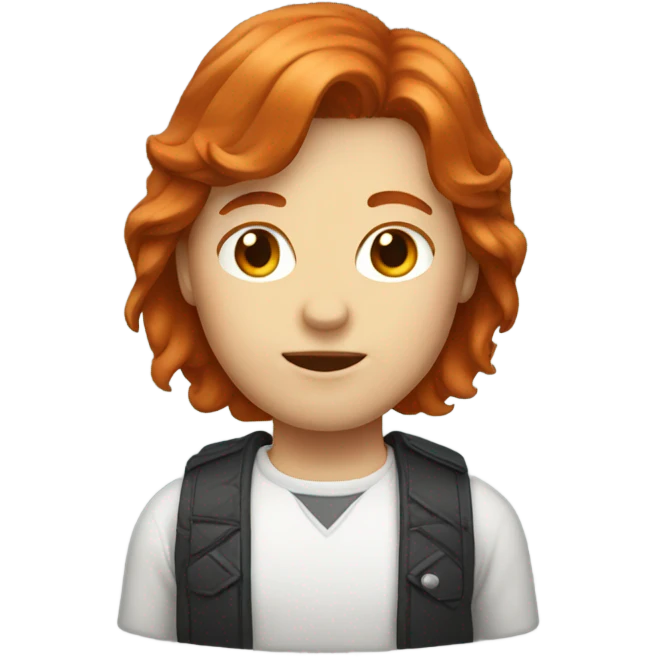 Redhead with mullet emoji