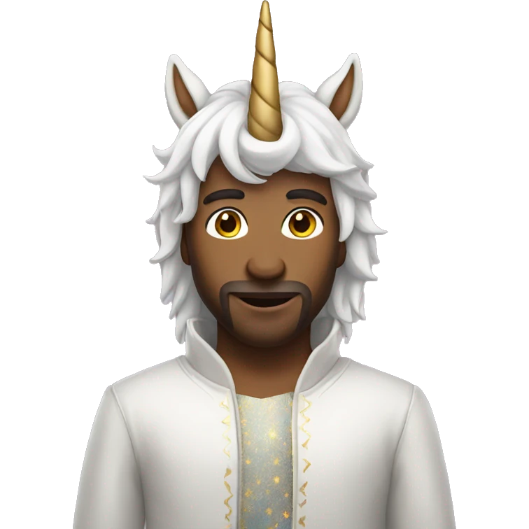 Man in a unicorn outfit emoji