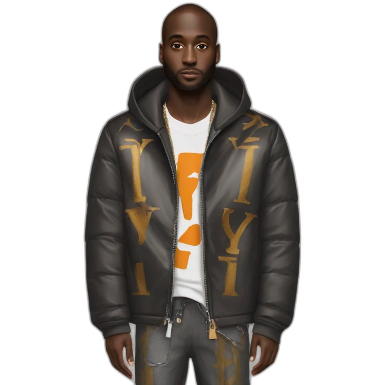 Virgil Abloh with louis Vuitton jacket emoji