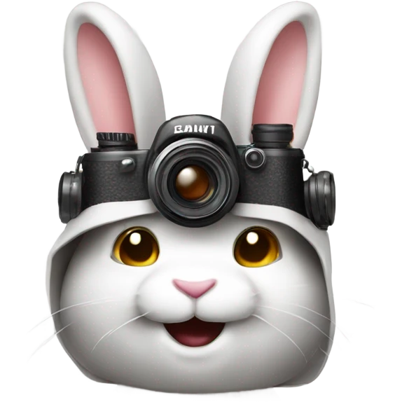 smilling rabbit with camera emoji