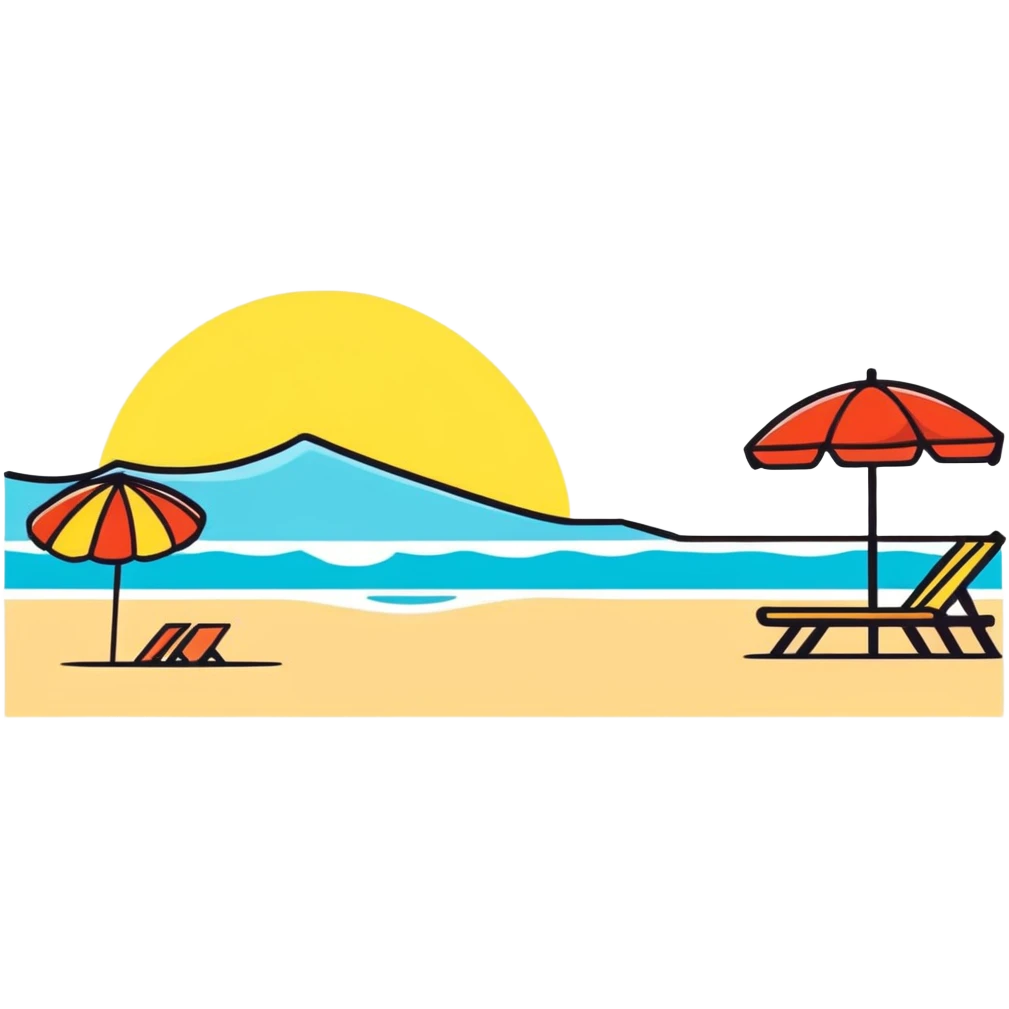 beach lifeguard tower with red flag emoji