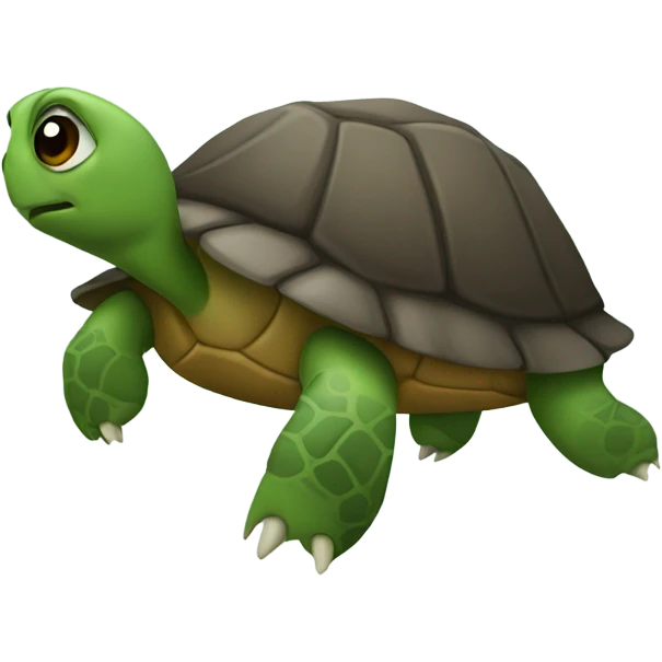 Upside down turtle emoji