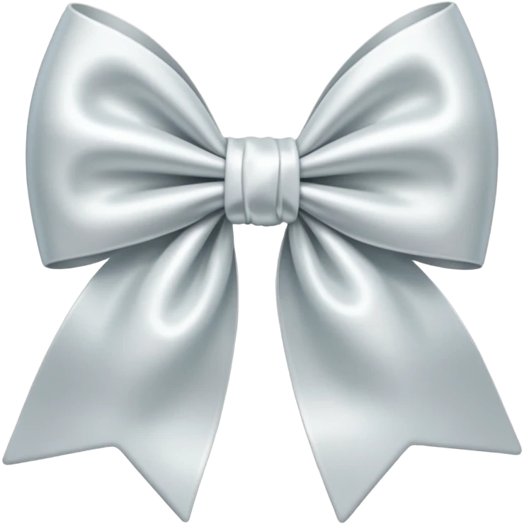 white satin bow emoji