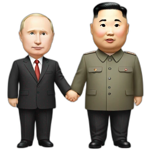 putin and kim jong-un holding hands emoji