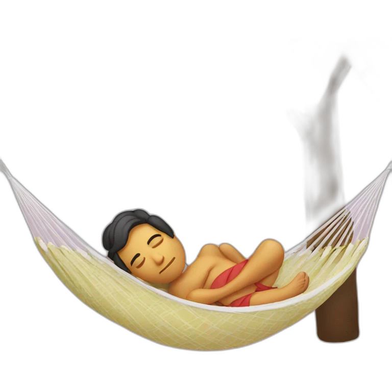 Mexican sleeping in hammock emoji