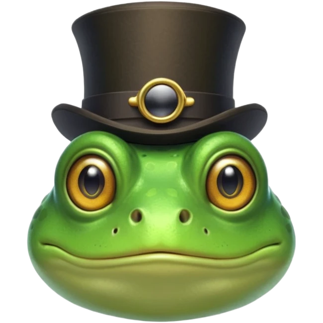 Frog with a monocle  emoji