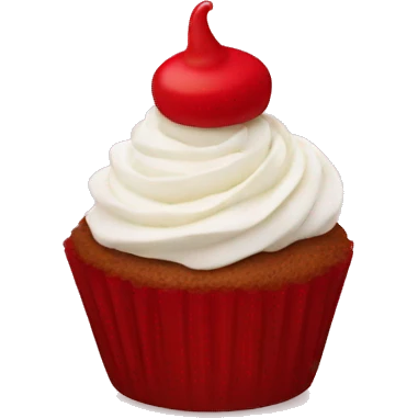 red velvet cupcake emoji
