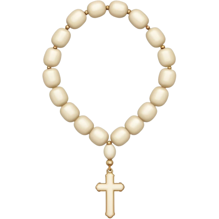 white prayer bead emoji