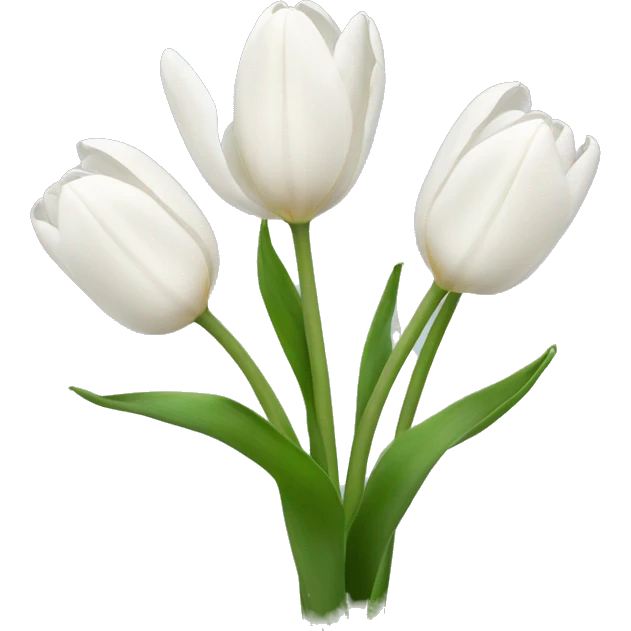 White tulips emoji