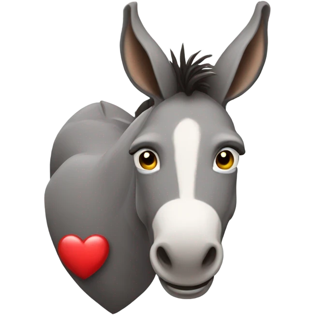 Donkey with a heart  emoji