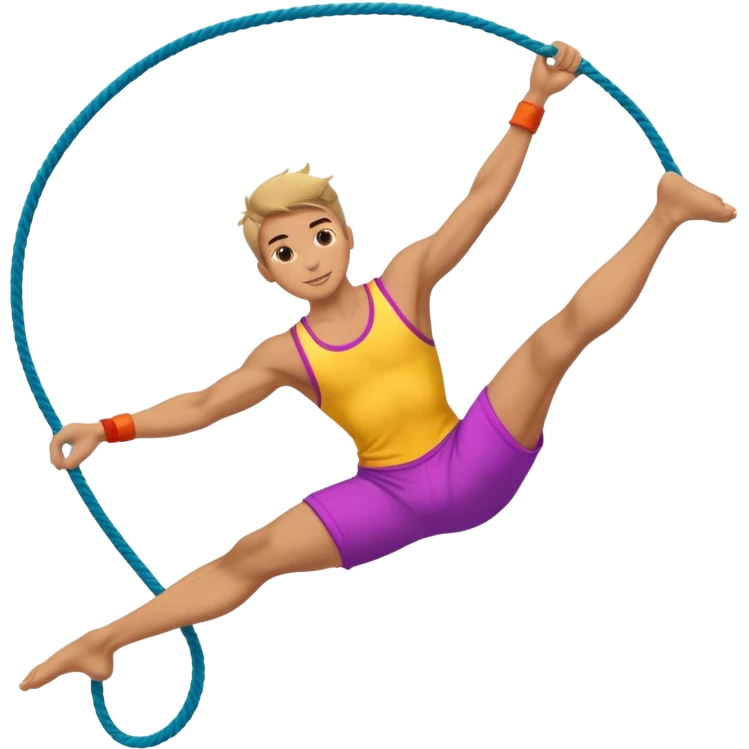 Acrobat – Slim performer mid-flip or balancing on rope emoji