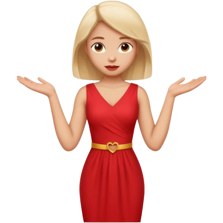 A girl with curious expressions and her arms resting  a v  on her waist  emoji
