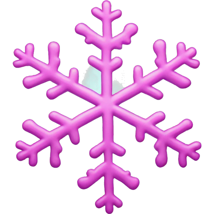 Pink snowflake emoji