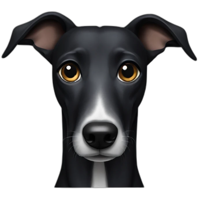black dog galgo emoji