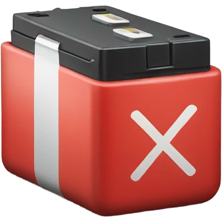 Single Red battery  emoji